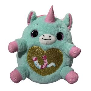 Rainbocorns Unicorn Plush Stuffed Animal 11 inch Turquoise ~Kellytoy Preowned